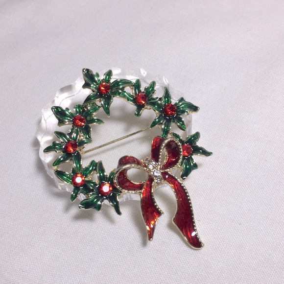 🍏50% OFF/3+... Christmas Wreath Brooch/Pendant - Picture 5 of 14